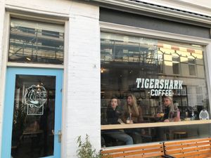 Facade of Tigershark Coffee at Tigershark Coffee in The Hague