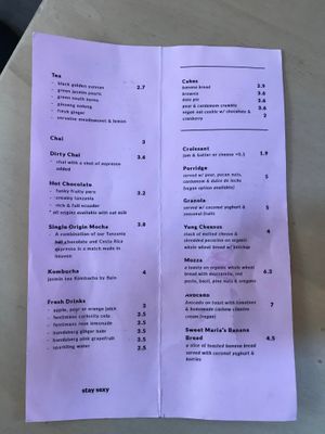 Tigershark Coffee's menu at Tigershark Coffee in The Hague