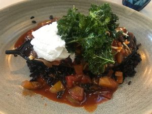 Feriza (stuffed) eggplant at Constantinople in Albany