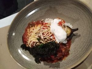 Chef Feriza eggplant at Constantinople in Albany