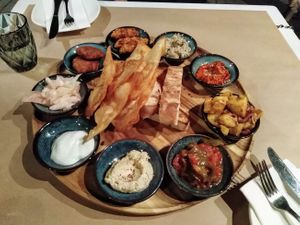 Tasting platter at Constantinople in Albany