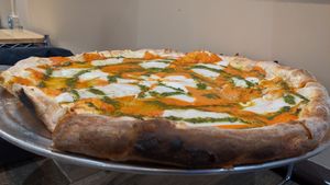 Tie-dye Pizza at Pizzanada in Bloomfield