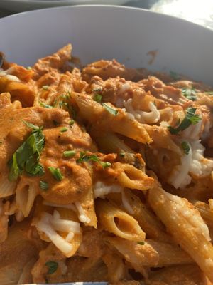 Baked penne - their form of baked ziti   at Pizzanada in Bloomfield