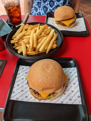 Vegan cheese burger at Love Handle in Central Singapore