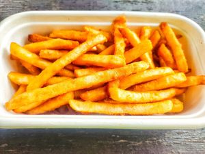 Golden fries super good at Love Handle in Central Singapore