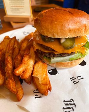 Double cheese burger  at Love Handle in Central Singapore