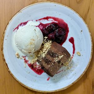 Chocolate Mousse Cake with Vanilla Ice-Cream at Love Handle in Central Singapore