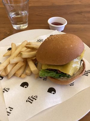 Impossible cheese Burger  at Love Handle in Central Singapore
