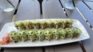 Cucumber/Avocado Roll and the eggplant tempura roll. at Ichi Ni San in Daytona Beach