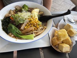 Super vegan ramen at Ichi Ni San in Daytona Beach