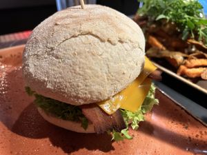 bacon burger  at Peter Pane in Dusseldorf