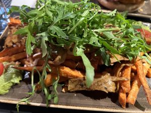 Sweet potato fries with guacamole  at Peter Pane in Dusseldorf