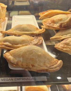 Vegan empanadas  at Martha & Bros Coffee Co in San Francisco
