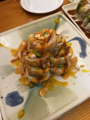 The Pele is Vegetarian roll (which is actually vegan though)   at OCO Time in Ukiah