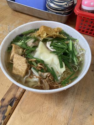 Dumpling noodle soup  at Nuoc Leo Chay in Ho Chi Minh City