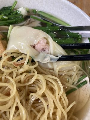 Inside the soft dumplings   at Nuoc Leo Chay in Ho Chi Minh City