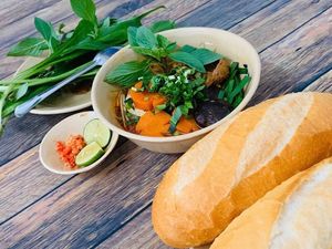 Soup with great broth. at Nuoc Leo Chay in Ho Chi Minh City