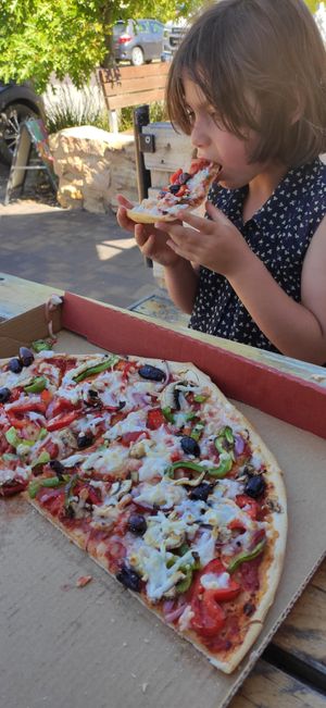 Delicious classic flavour vegan pizza at The Shack in Aldinga Beach