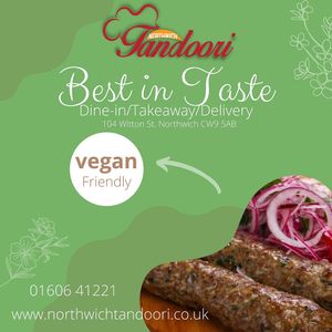 Vegan Sheek Kebab at Northwich Tandoori in Northwich