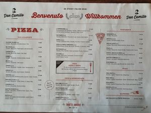 Tasty vegan pizza with the possibility to have one pizza with two ddifferent toppings. Gr8! at Don Camillo - Europaplatz in Graz