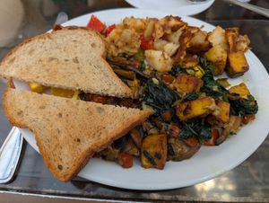 Tofu scramble at The Crêpe Place in Santa Cruz