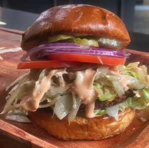 Burger at The Imposter Burger in Cotati