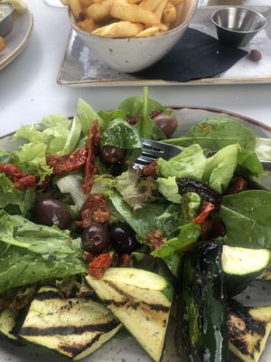 Roasted veg (courgette!) salad   at Pier in Queenstown