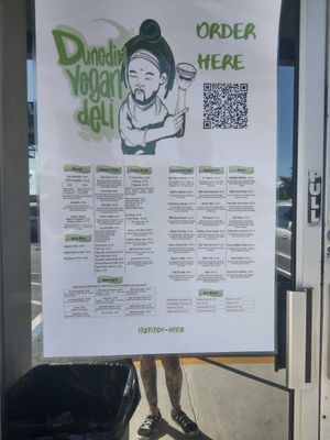 Use the QR code for real time menu! at Dunedin Vegan Deli in Clearwater