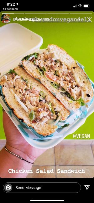 Chikken Salad sandwich at Dunedin Vegan Deli in Clearwater