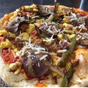 The Brunch Pizza at Dunedin Vegan Deli in Clearwater