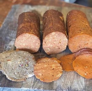 Fresh sliced housemade seitan at Dunedin Vegan Deli in Clearwater