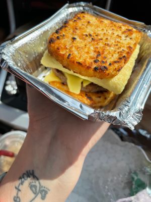 Hash Brown Sammie at Dunedin Vegan Deli in Clearwater