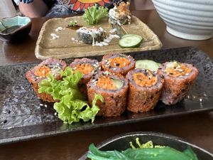 also: the seaweed salad is gluten free! i rarely get to have it so i was stoked!! celiacs, bring your own soy sauce for the sushi doe  at Tian Yun Vegan 天云蔬食 in Penang