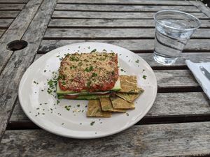 Loving Lasagna at Peace Pies in San Diego