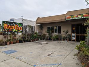 Front of restaurant at Peace Pies in San Diego