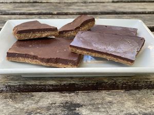 Raw chocolate toffee bars at Peace Pies in San Diego