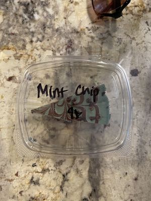 mint chip cheesecake labeling   at Peace Pies in San Diego