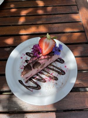 strawberry brownie pie  at Peace Pies in San Diego