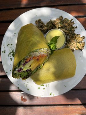 mango curry wrap  at Peace Pies in San Diego