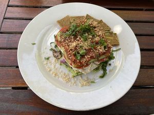 Loving Lasgana at Peace Pies in San Diego