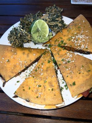 mushroom quesadilla   at Peace Pies in San Diego