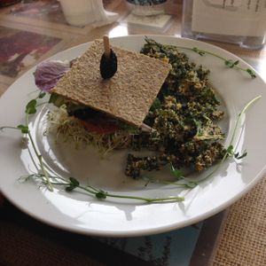 bliss burger at Peace Pies in San Diego