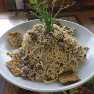 mushroom stroganoff  at Peace Pies in San Diego