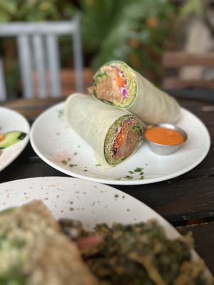 Buffalo wrap  at Peace Pies in San Diego