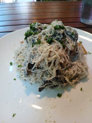 Mushroom Stroganoff 🍄 at Peace Pies in San Diego