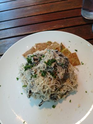 Mushroom 🍄 Stroganoff at Peace Pies in San Diego