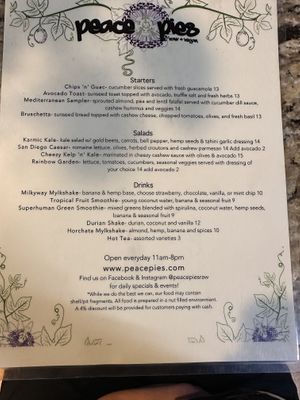   at Peace Pies in San Diego