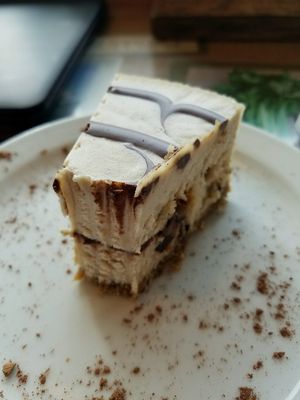 almond butter vanilla cheese cake  at Peace Pies in San Diego