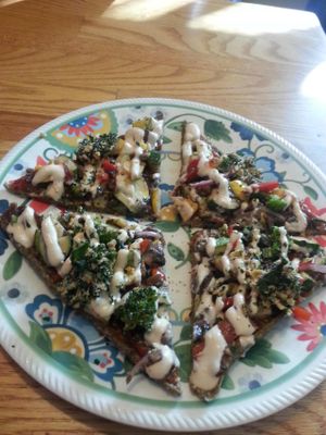 raw pizza at Peace Pies in San Diego