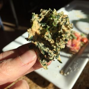 Kale chip perfection  at Peace Pies in San Diego